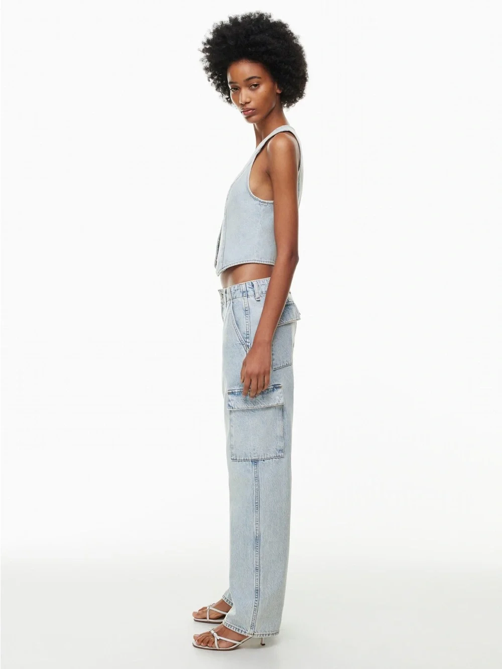 Denim Forum The '90s Edie Lo-rise Cargo Jeans - Picture 3 of 11